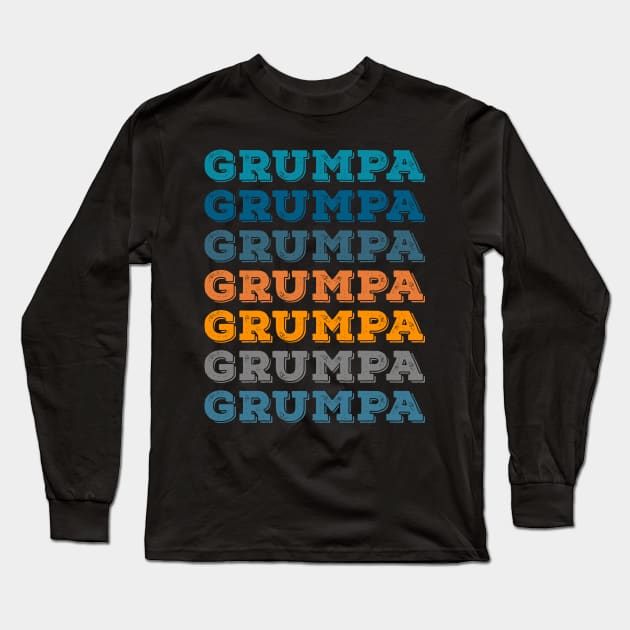 Vintage Grumpa Long Sleeve T-Shirt by OpalEllery